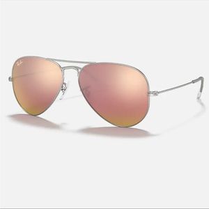 Ray-Ban Women’s Aviator Pink Mirrored/ Flash Lenses
